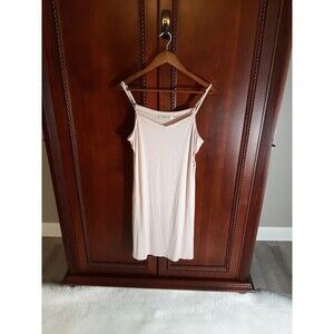 Vlazom Women's Size L Dusty Taupe Slip Dress Modal/Spandex Very Soft! Elegant!